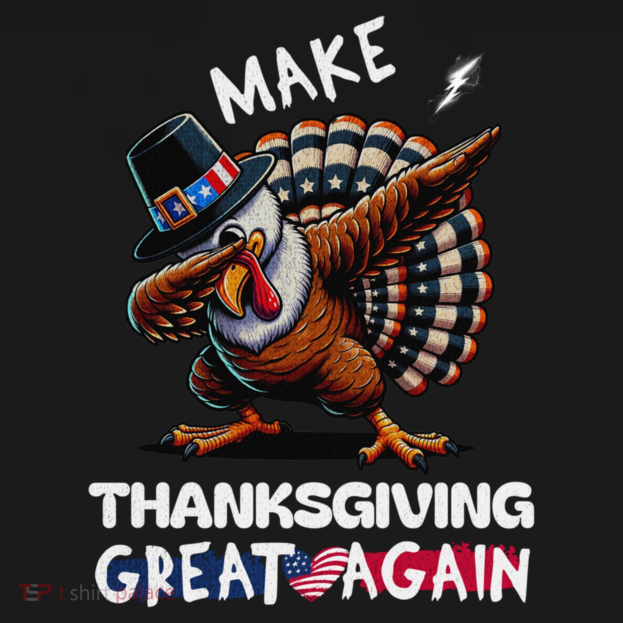 Make Thanksgiving Great Again Dabbing Turkey Trump American Gift Women's Hoodie