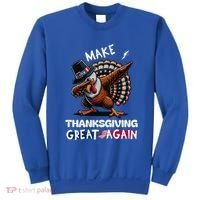 Make Thanksgiving Great Again Dabbing Turkey Trump American Gift Sweatshirt thumb 0
