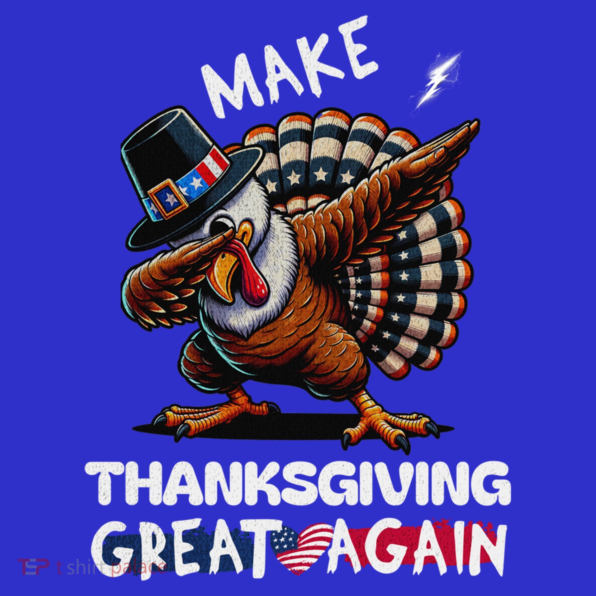 Make Thanksgiving Great Again Dabbing Turkey Trump American Gift Sweatshirt