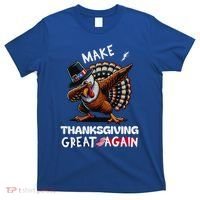 Make Thanksgiving Great Again Dabbing Turkey Trump American Gift T-Shirt thumb 0