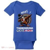 Make Thanksgiving Great Again Dabbing Turkey Trump American Gift Baby Bodysuit thumb 0
