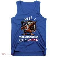 Make Thanksgiving Great Again Dabbing Turkey Trump American Gift Tank Top thumb 0