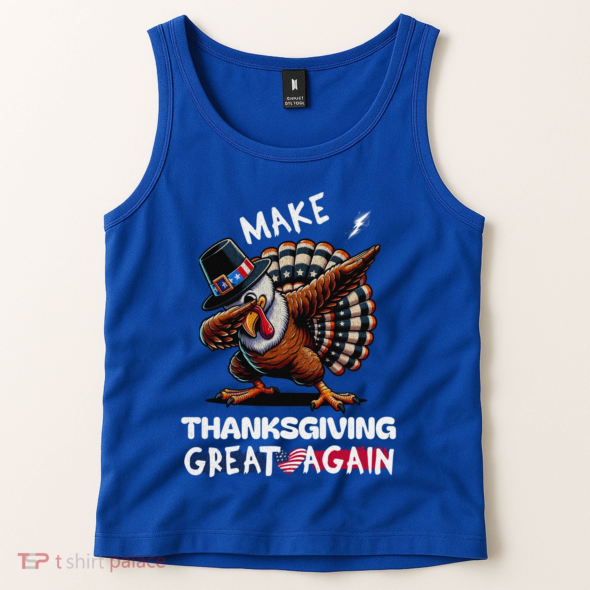 Make Thanksgiving Great Again Dabbing Turkey Trump American Gift Tank Top