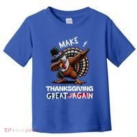 Make Thanksgiving Great Again Dabbing Turkey Trump American Gift Toddler T-Shirt thumb 0