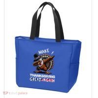Make Thanksgiving Great Again Dabbing Turkey Trump American Gift Tote Bag thumb 3