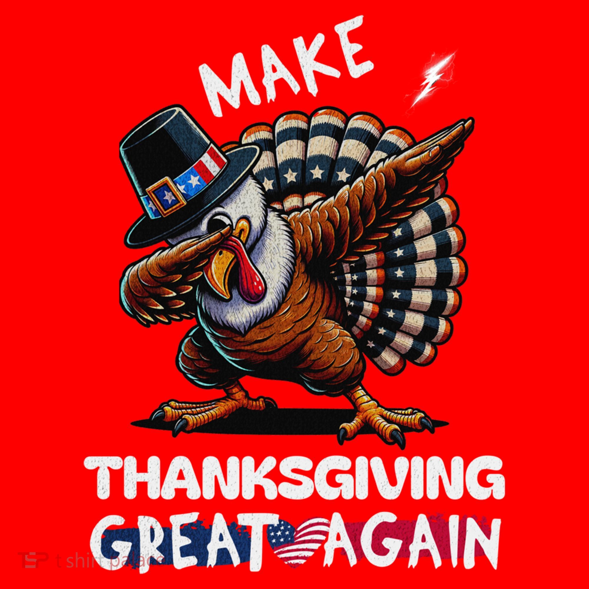 Make Thanksgiving Great Again Dabbing Turkey Trump American Gift Santa Hat