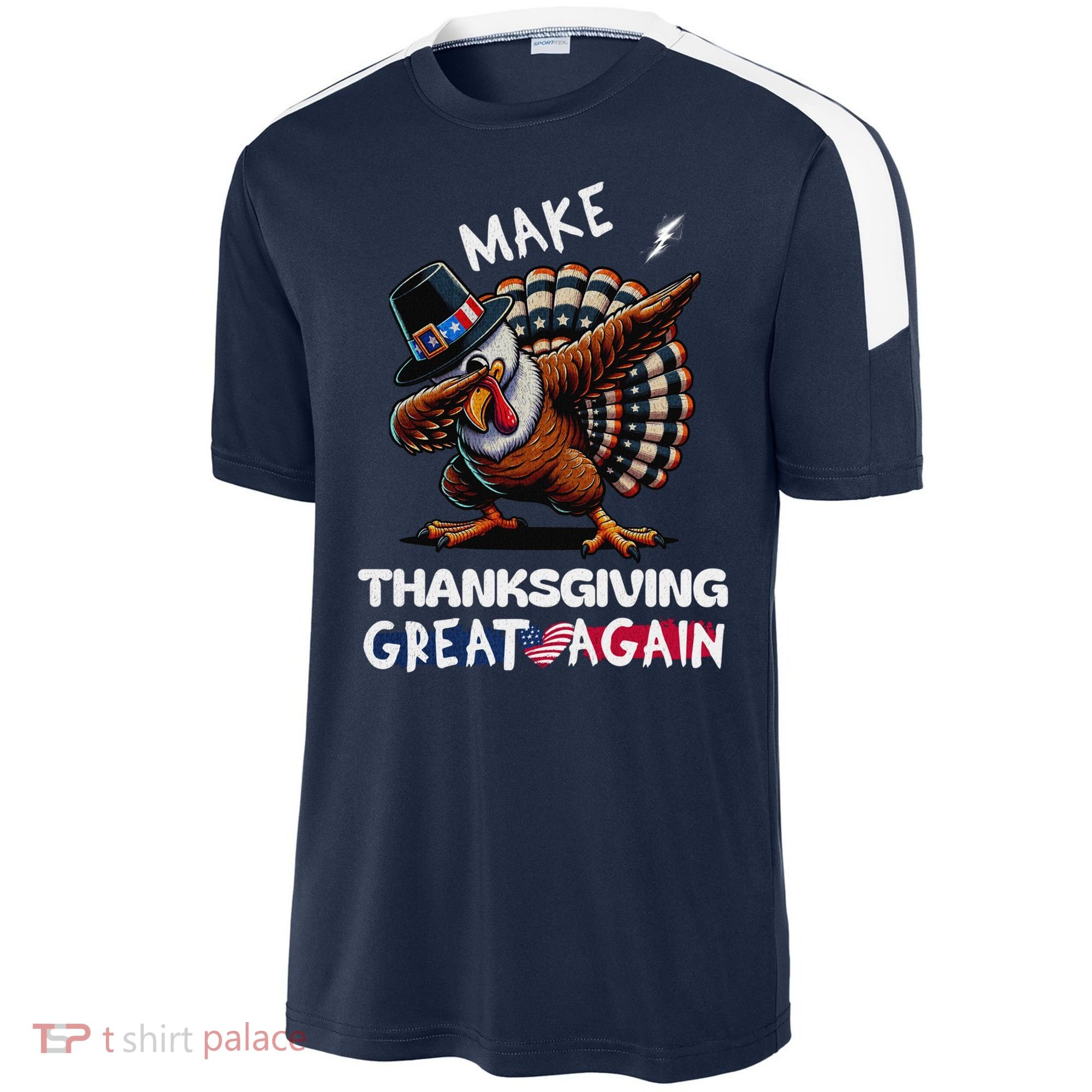 Make Thanksgiving Great Again Dabbing Turkey Trump American Gift Sport-Tek Competitor United Soccer Jersey
