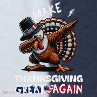 Make Thanksgiving Great Again Dabbing Turkey Trump American Gift Sport-Tek Competitor United Soccer Jersey thumb 4