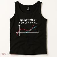 Math Teacher Gifts Sometimes I go off on a tangent Tank Top thumb 2