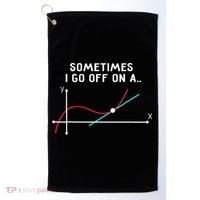 Math Teacher Gifts Sometimes I go off on a tangent Golf Towel thumb 0