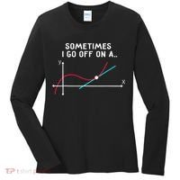 Math Teacher Gifts Sometimes I go off on a tangent Women's Long Sleeve Shirt thumb 0