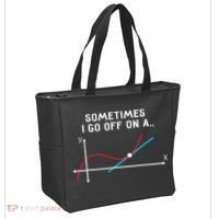 Math Teacher Gifts Sometimes I go off on a tangent Tote Bag thumb 2