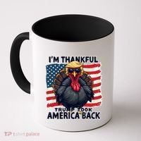 Make Thanksgiving Great Again Funny Turkey Trump American Gift Coffee Mug thumb 0