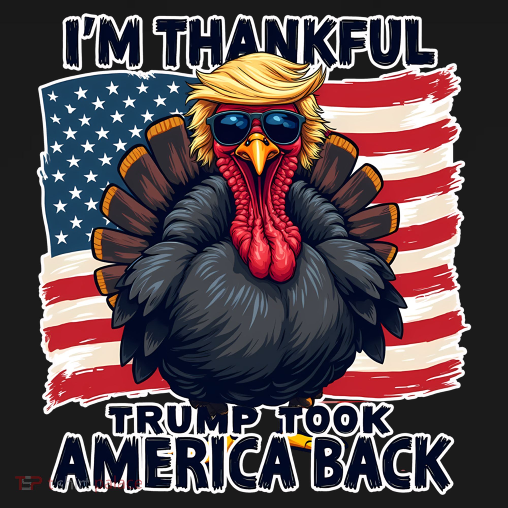 Make Thanksgiving Great Again Funny Turkey Trump American Gift Women's Hoodie