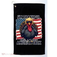 Make Thanksgiving Great Again Funny Turkey Trump American Gift Golf Towel thumb 0