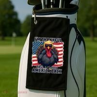 Make Thanksgiving Great Again Funny Turkey Trump American Gift Golf Towel thumb 2