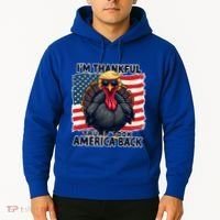 Make Thanksgiving Great Again Funny Turkey Trump American Gift Hoodie thumb 2