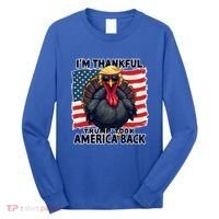 Make Thanksgiving Great Again Funny Turkey Trump American Gift Long Sleeve Shirt thumb 0