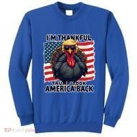 Make Thanksgiving Great Again Funny Turkey Trump American Gift Sweatshirt thumb 0