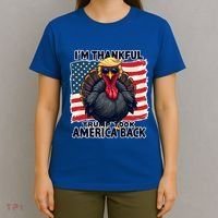 Make Thanksgiving Great Again Funny Turkey Trump American Gift T-Shirt thumb 4