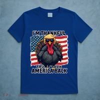 Make Thanksgiving Great Again Funny Turkey Trump American Gift T-Shirt thumb 5