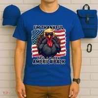 Make Thanksgiving Great Again Funny Turkey Trump American Gift T-Shirt thumb 6