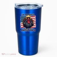 Make Thanksgiving Great Again Funny Turkey Trump American Gift Tumbler thumb 0