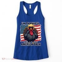 Make Thanksgiving Great Again Funny Turkey Trump American Gift Women's Tank Top thumb 0