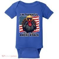 Make Thanksgiving Great Again Funny Turkey Trump American Gift Baby Bodysuit thumb 0