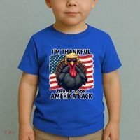 Make Thanksgiving Great Again Funny Turkey Trump American Gift Toddler T-Shirt thumb 2