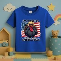 Make Thanksgiving Great Again Funny Turkey Trump American Gift Toddler T-Shirt thumb 3