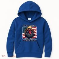 Make Thanksgiving Great Again Funny Turkey Trump American Gift Kids Hoodie thumb 0
