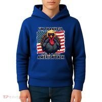 Make Thanksgiving Great Again Funny Turkey Trump American Gift Kids Hoodie thumb 4