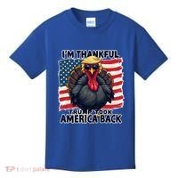 Make Thanksgiving Great Again Funny Turkey Trump American Gift Kids T-Shirt thumb 0