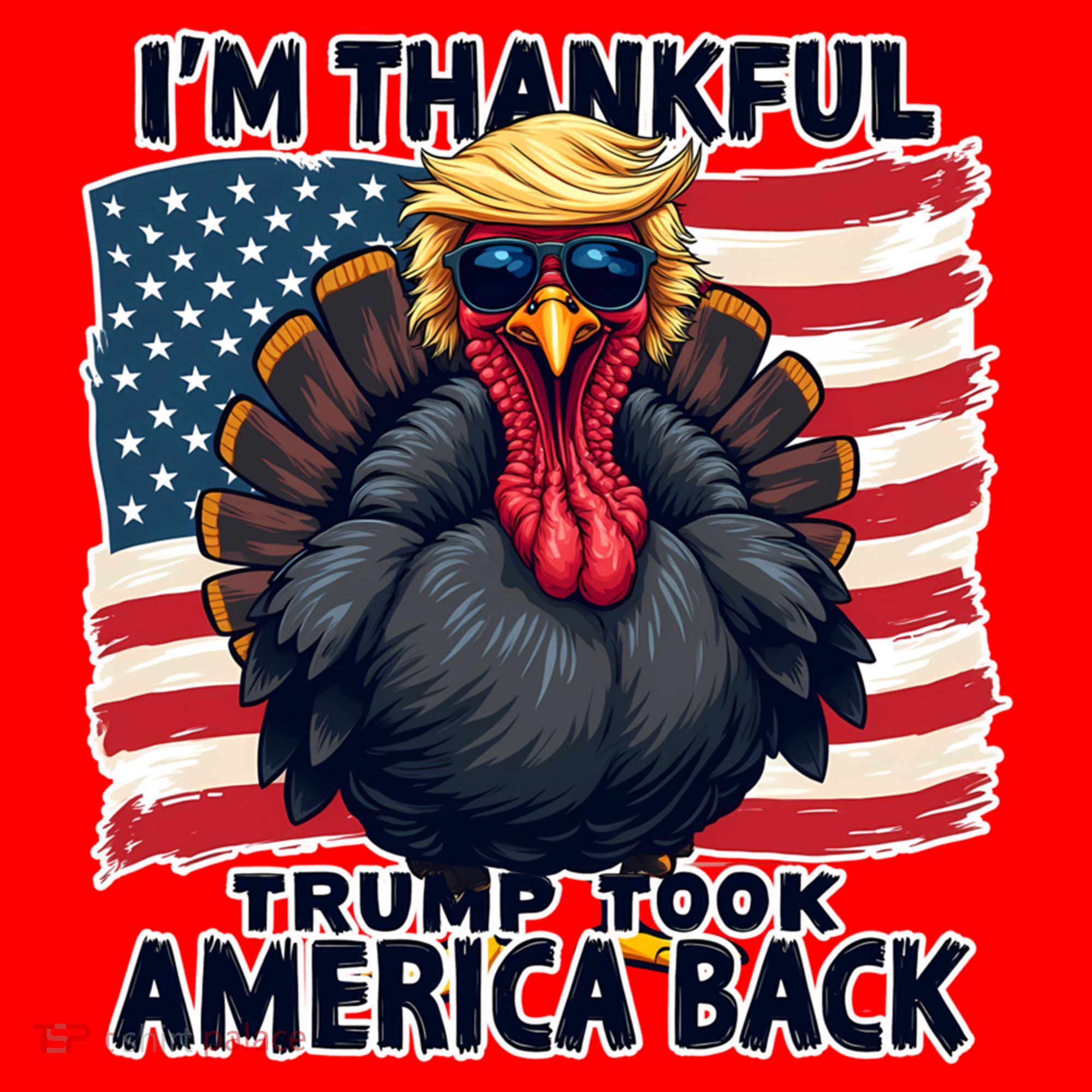 Make Thanksgiving Great Again Funny Turkey Trump American Gift Santa Hat