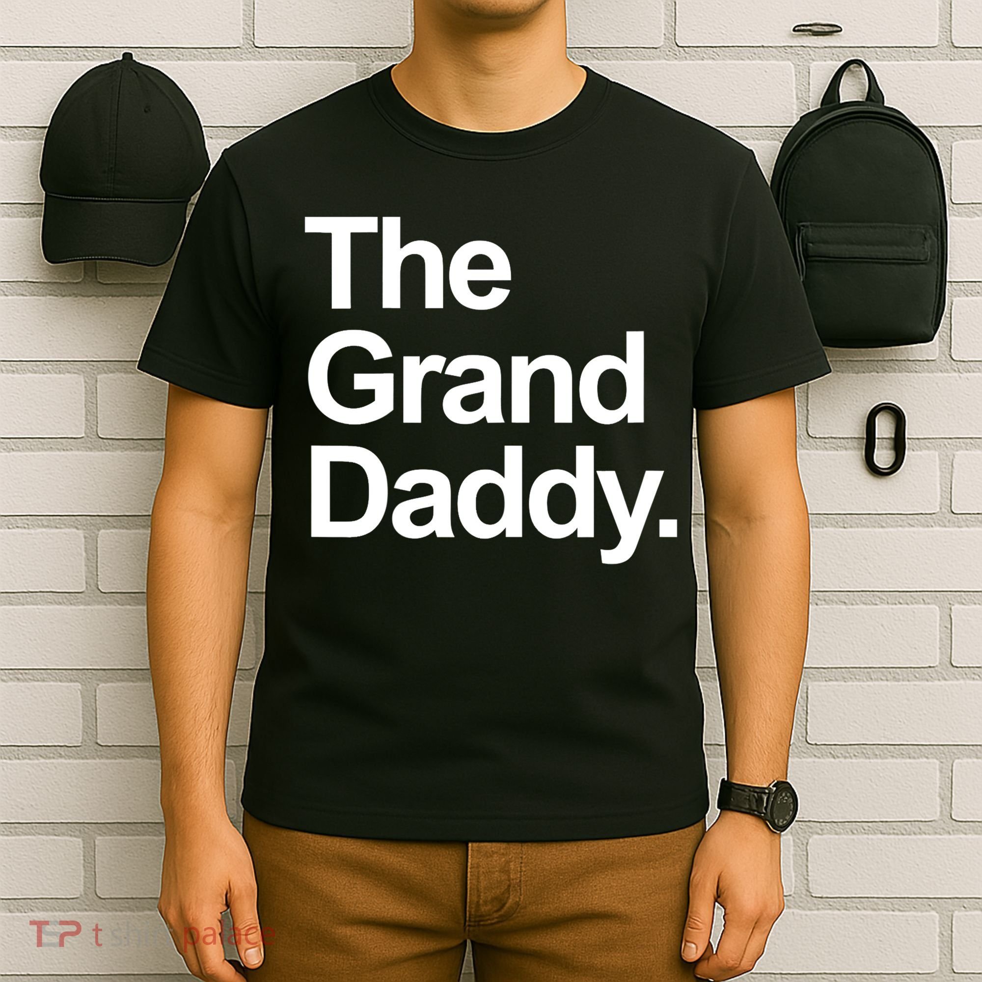 Mens The Granddaddy Cute Cool Funny Family Matching Shirt T-Shirt