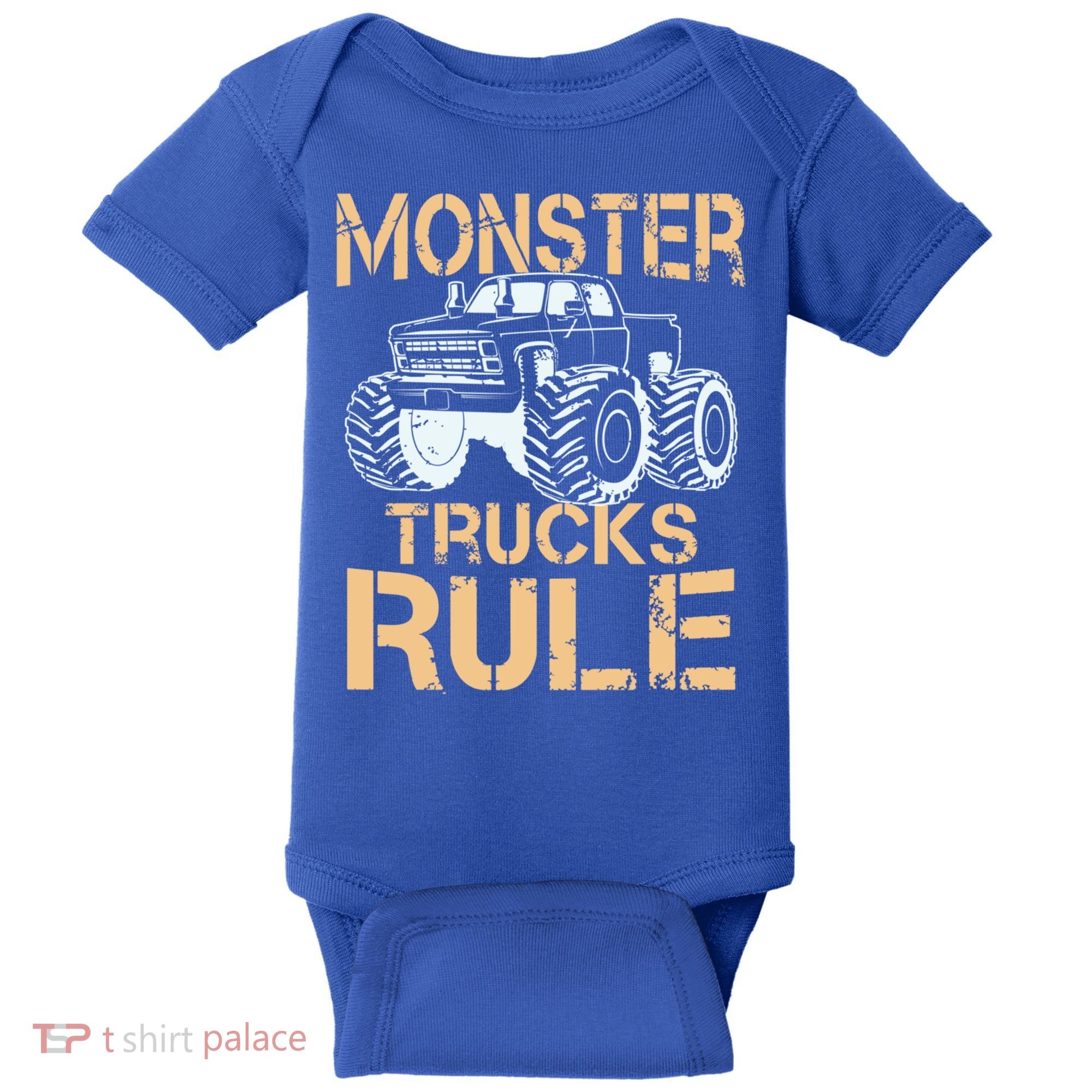 Monster Truck Gift Baby Bodysuit