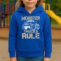 Monster Truck Gift Kids Hoodie thumb 3