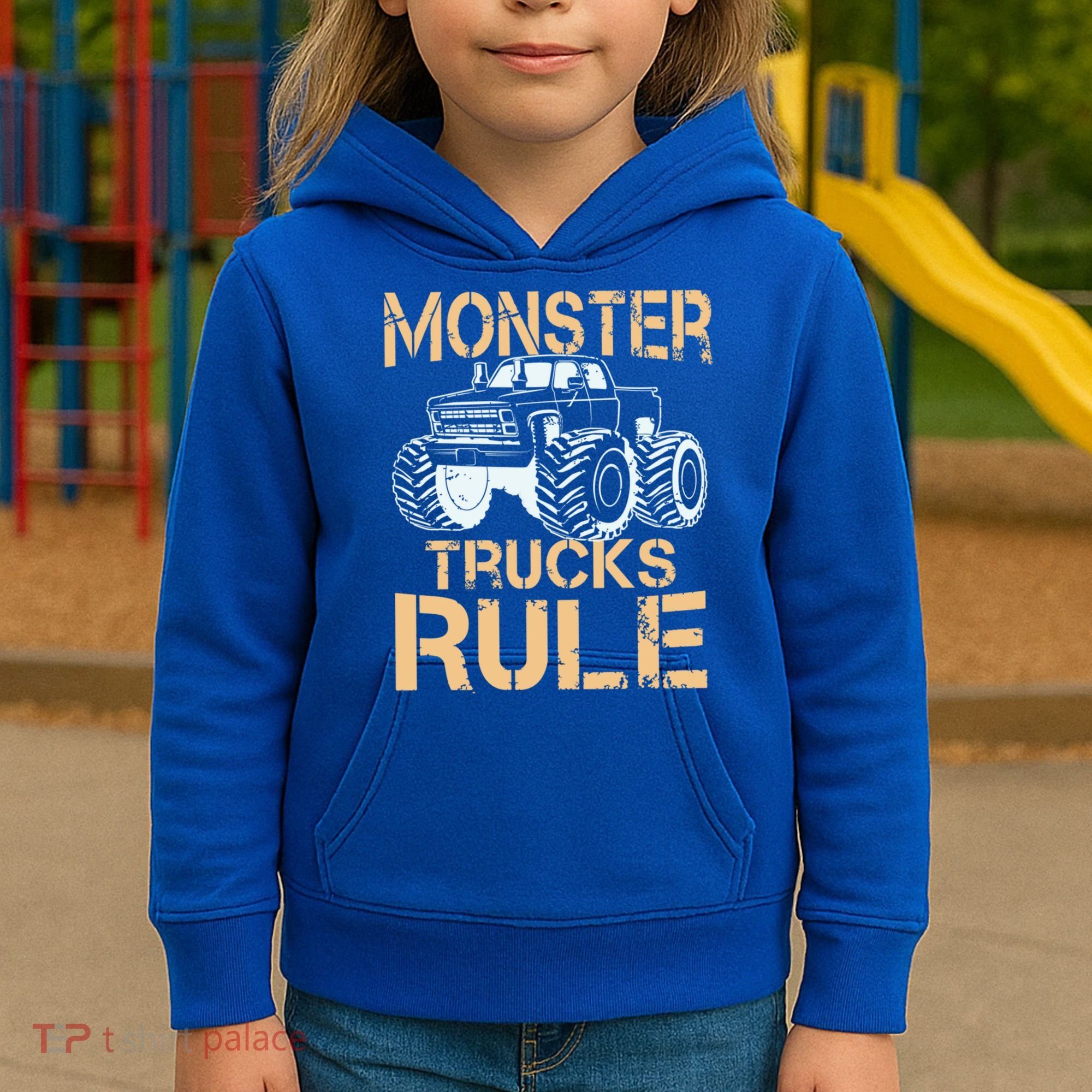 Monster Truck Gift Kids Hoodie