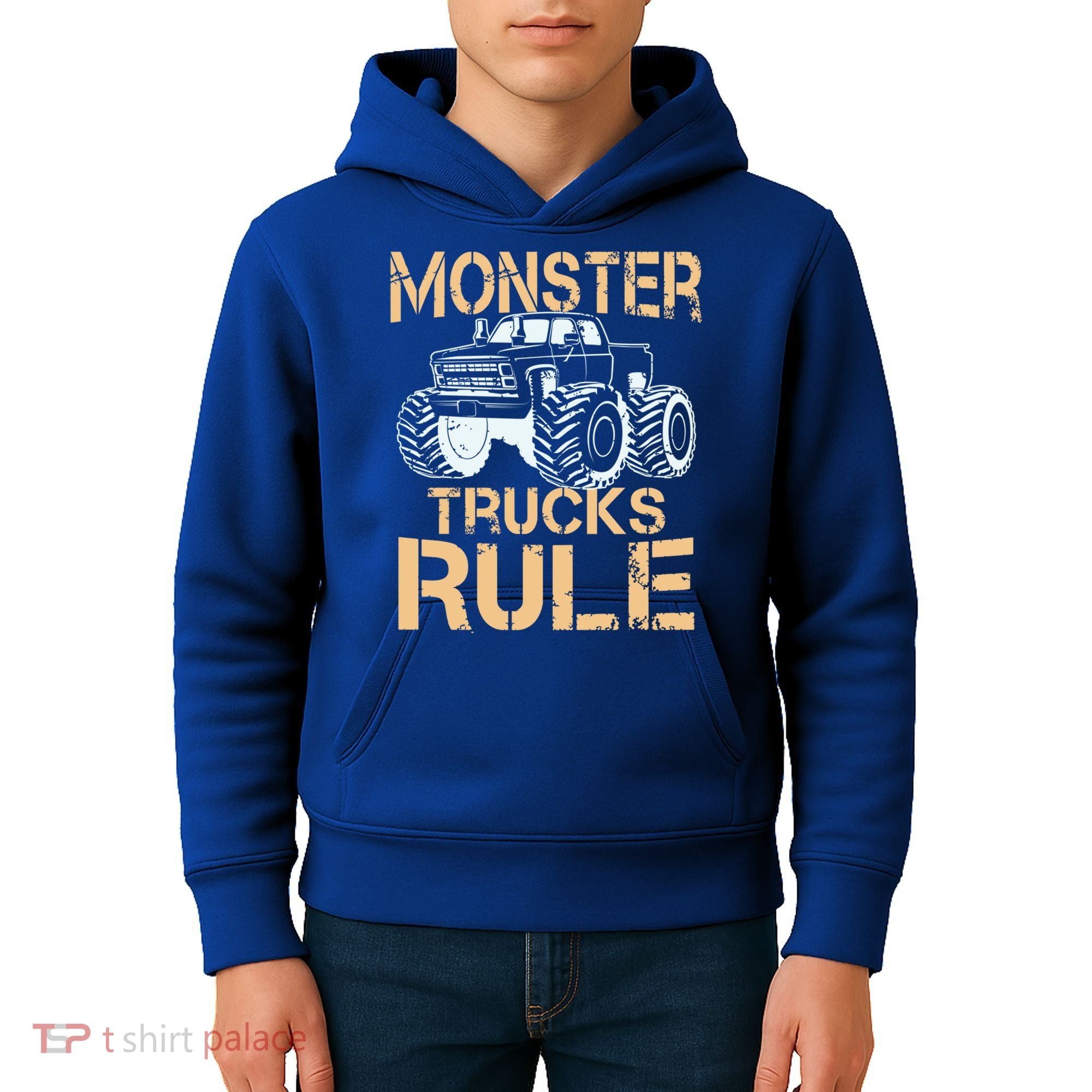 Monster Truck Gift Kids Hoodie