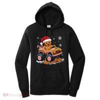 Monster Truck Gingerbread Man Funny Christmas Baking Cookies Women's Hoodie thumb 0