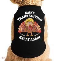 Make Thanksgiving Great Again Theme Doggie Tank thumb 0