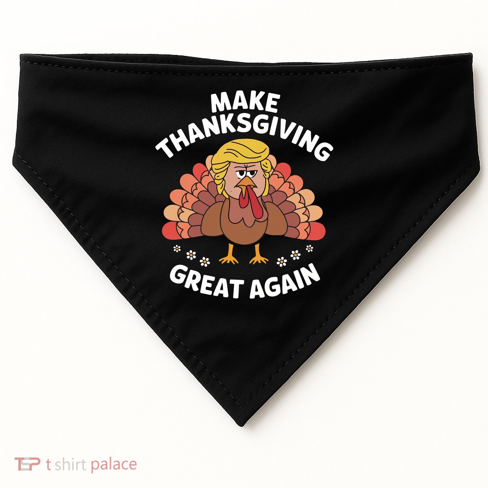 Make Thanksgiving Great Again Theme USA-Made Doggie Bandana