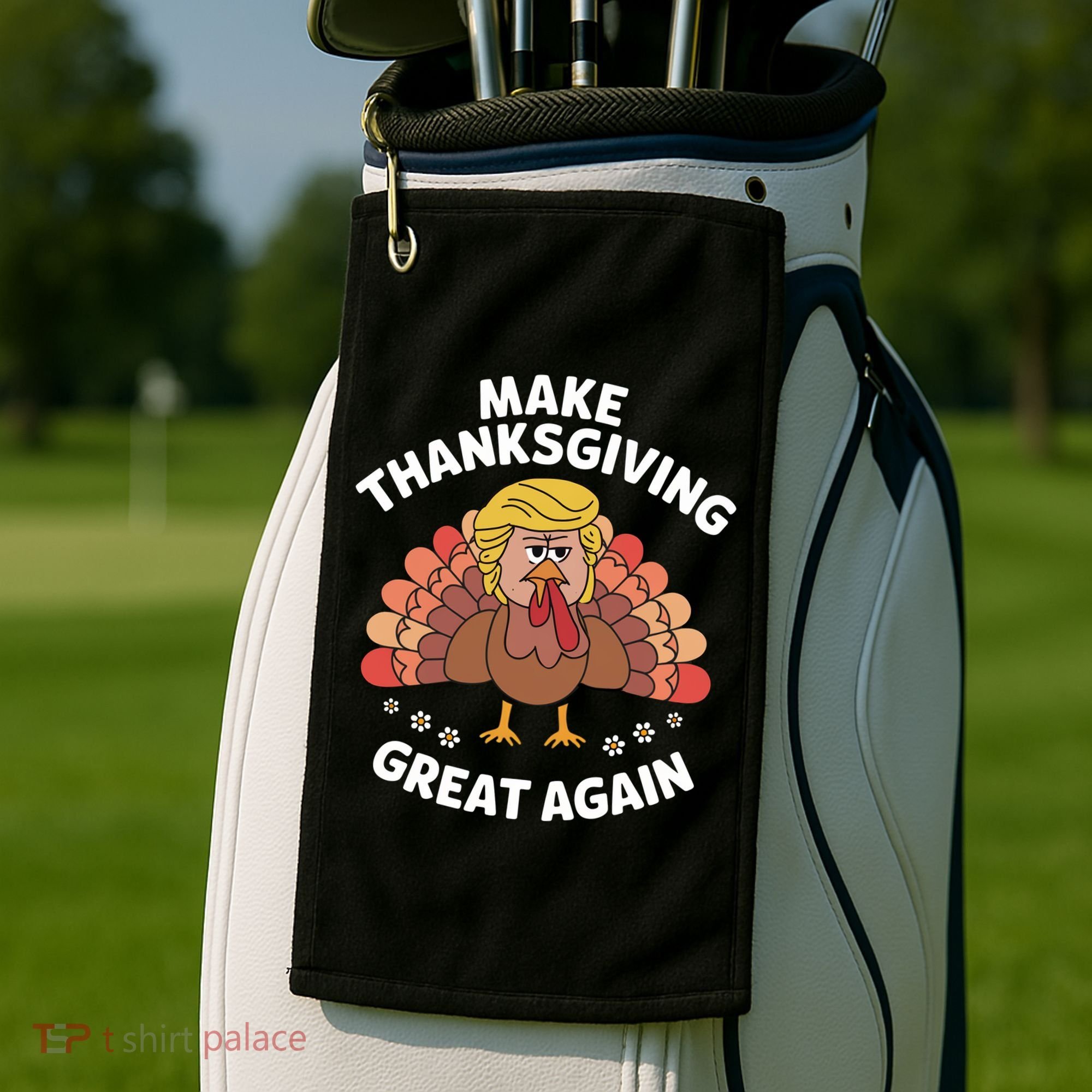 Make Thanksgiving Great Again Theme Golf Towel