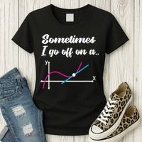 Math Teacher Gifts Sometimes I go off on a tangent Women's T-Shirt thumb 3