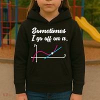 Math Teacher Gifts Sometimes I go off on a tangent Kids Hoodie thumb 3