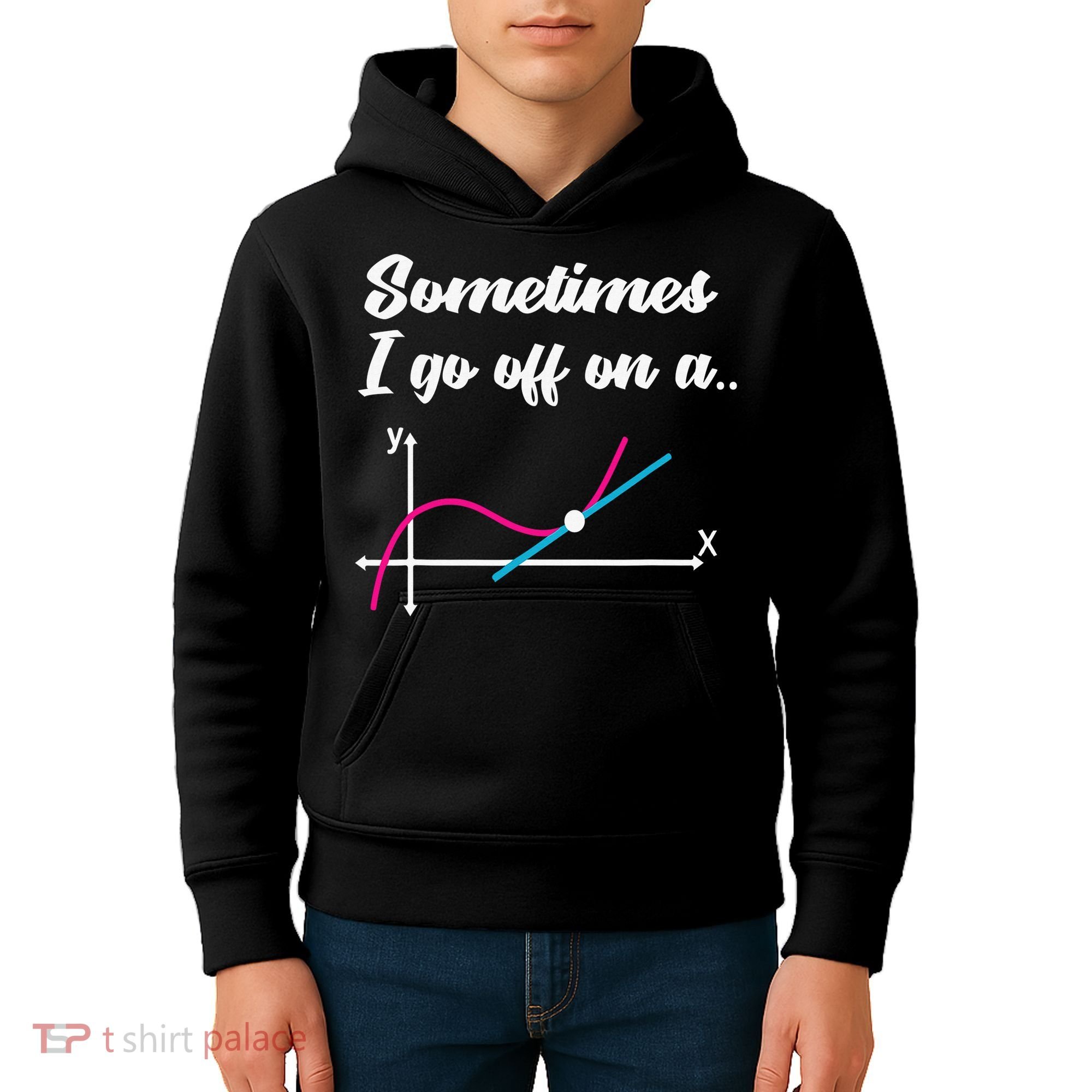 Math Teacher Gifts Sometimes I go off on a tangent Kids Hoodie