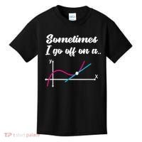 Math Teacher Gifts Sometimes I go off on a tangent Kids T-Shirt thumb 0