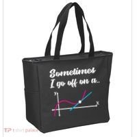 Math Teacher Gifts Sometimes I go off on a tangent Tote Bag thumb 2