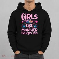Monster Truck Girls Like Monsters Too Birthday Gifts Hoodie thumb 0
